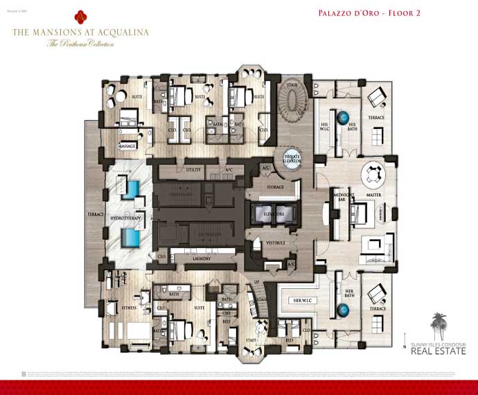 mansions at acqualina floor plans