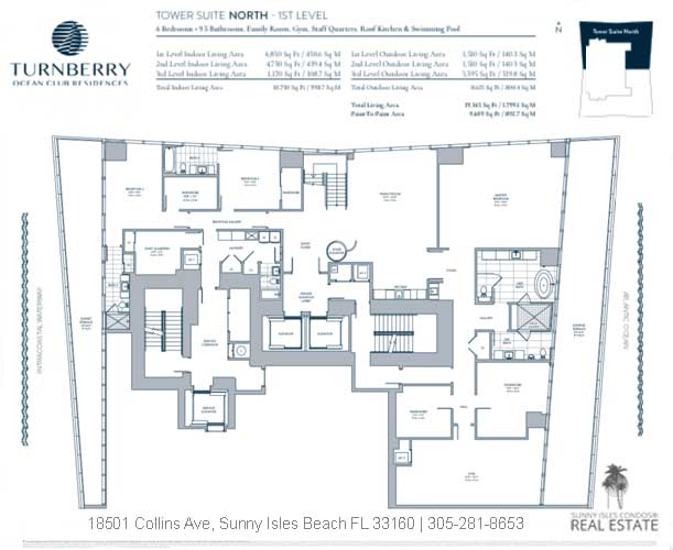 turnberry ocean club tower suite north floor plans