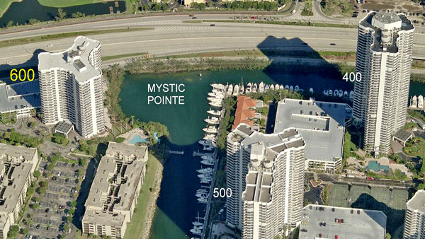 600 mystic pointe aerial view